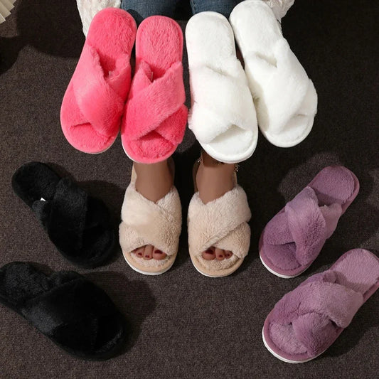 Women’s Cozy Fluffy Indoor Slippers